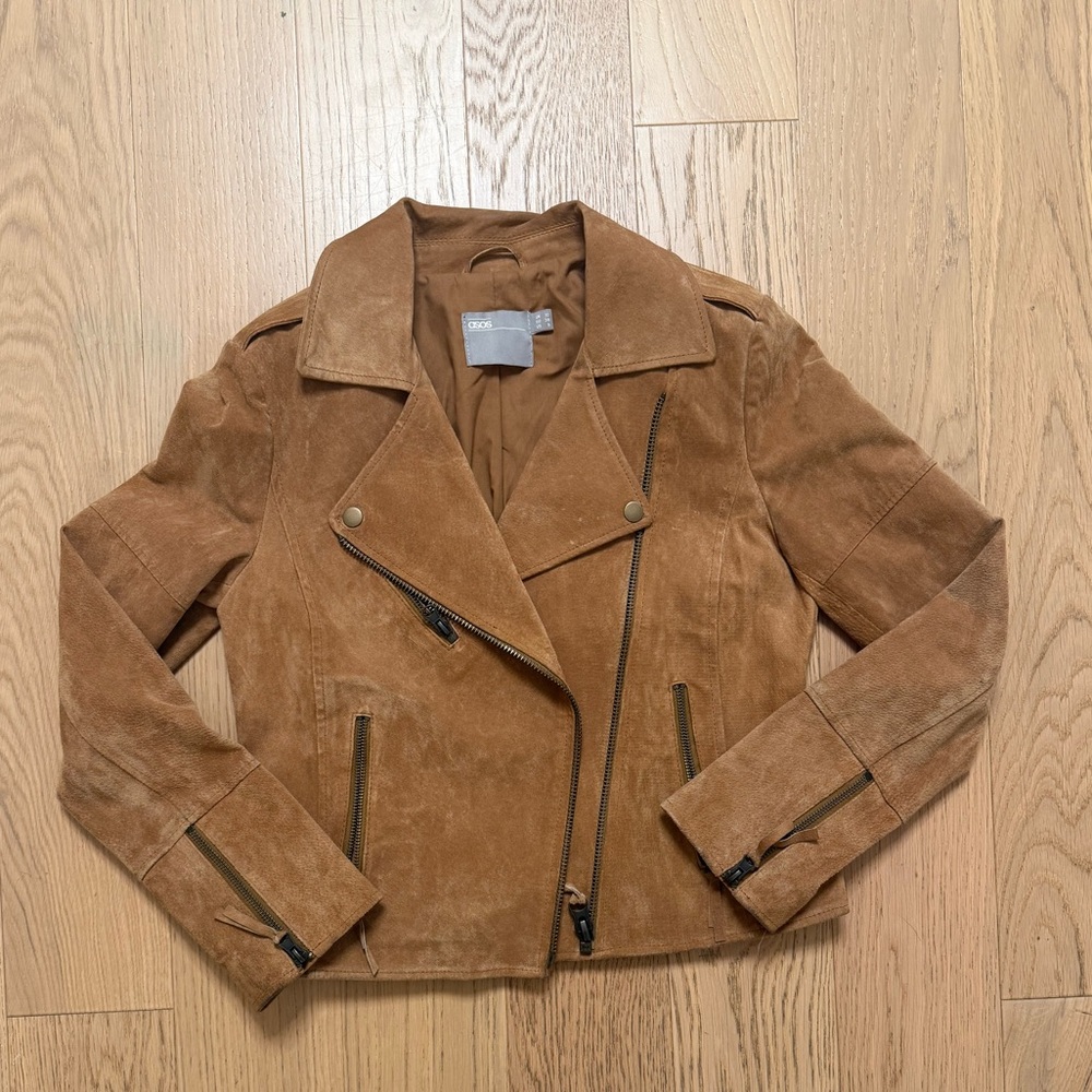 ASOS Real Leather Suede Jacket Women’s Size 6